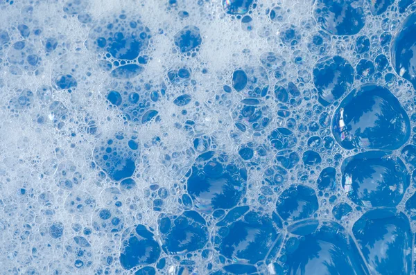 蓝色泡沫气泡 — 图库照片