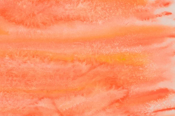 Pomarańczowy tło malowane akwarela tekstury — Zdjęcie stockowe