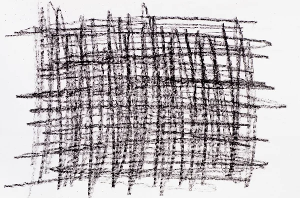 Dessin au crayon noir sur papier blanc — Photo