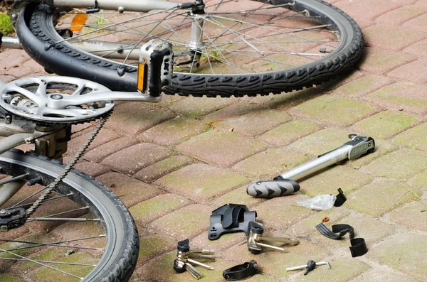 Cykel för reparation — Stockfoto