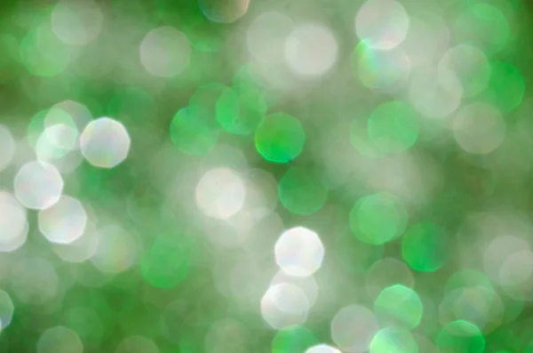 Zöld homályos fények bokeh háttér — Stock Fotó