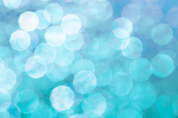 Blaue verschwommene Lichter Bokeh Hintergrund — Stockfoto