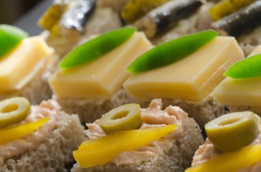 açık büfe yemek sağlıklı mini sandviç