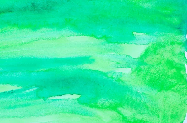 Grön akvarell målad bakgrund konsistens — Stockfoto