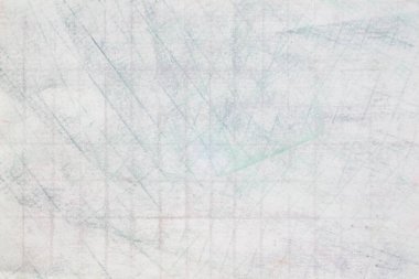 green and gray crayon drowing on white paper background texture