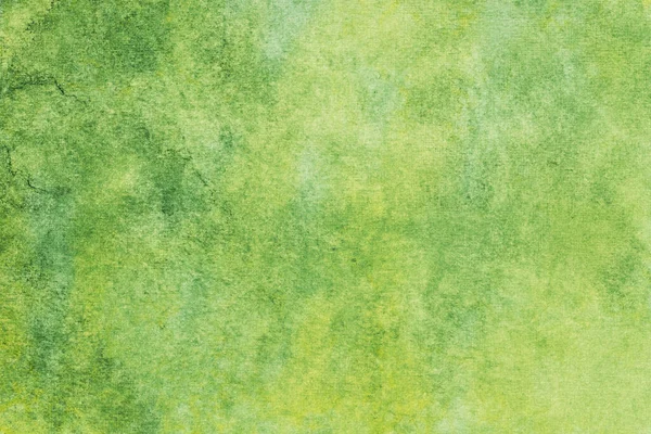 Zöld Színű Akvarell Festett Háttér Textúra — Stock Fotó