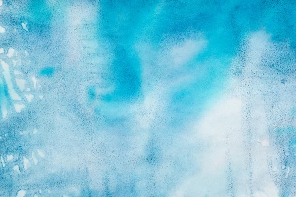 Blaues Aquarell Auf Papier Hintergrund Textur Gemalt — Stockfoto