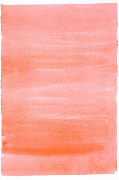 橙色的水彩背景纹理 — 图库照片