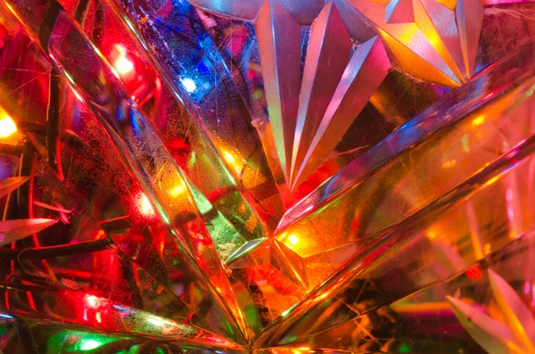 Colorful lights through crystal glass — Stock Photo, Image