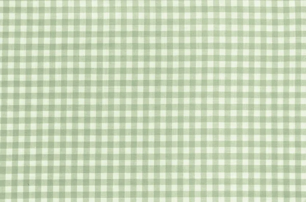 Зелена картата тканина скатертина — стокове фото