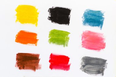 çok renkli sulu boya konturları