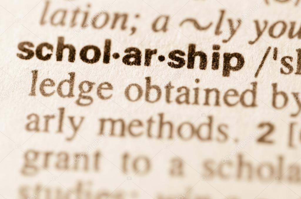 Dictionary definition of word scholarship