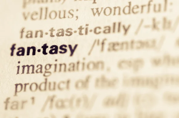 Dictionary definition of word fantasy — Stock Photo, Image