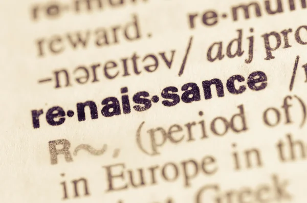 Słownikowej definicji wyrazu renesansu — Zdjęcie stockowe