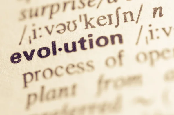 Dictionary definition of word evolution — Stock Photo, Image