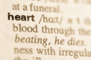 Dictionary definition of word heart  clipart