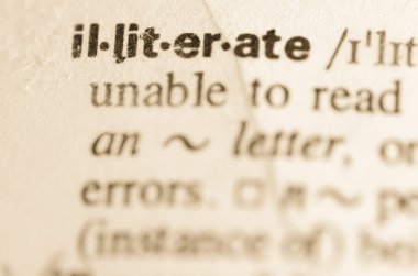 Kelime okuma yazma bilmeyen