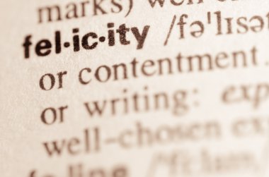 Word felicity sözlük tanımı 