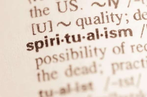 Словарное определение слова спиритизм — стоковое фото