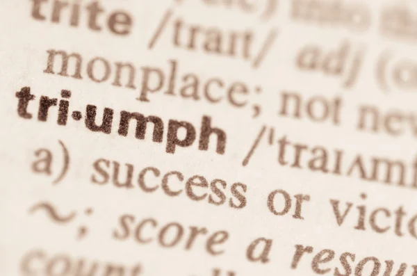 Dictionary definition of word triumph — Stock Photo, Image