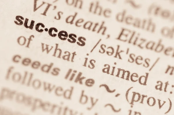 Dictionary definition of word success — Stock Photo, Image