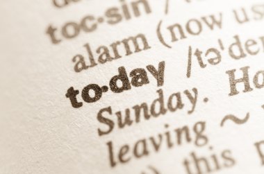 Kelimenin sözlük tanımı bugün 