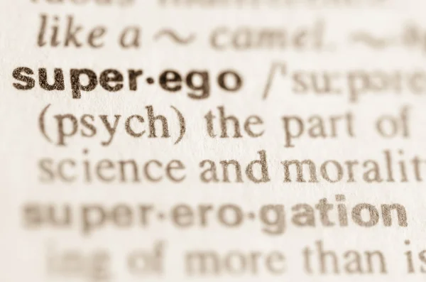Dictionary definition of word superego — Stock Photo, Image