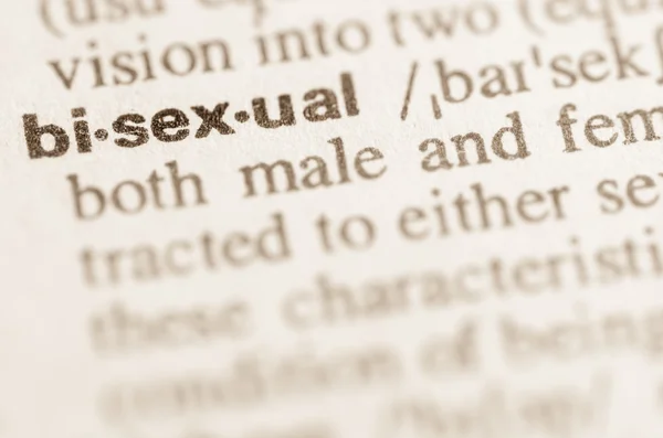 Dictionary definition of word bisexual — Stock Photo, Image