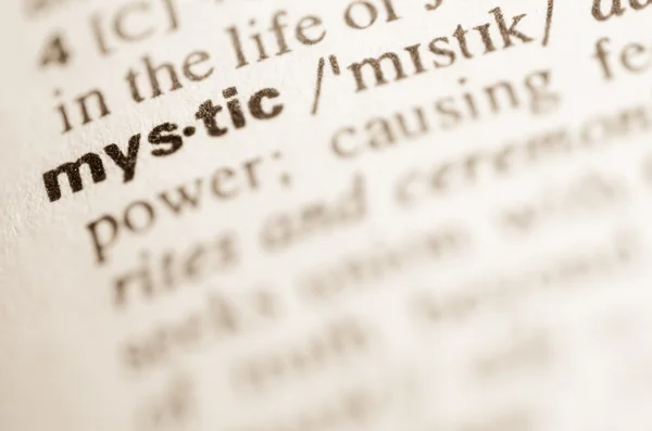 Dicionário definição de palavra mystic — Fotografia de Stock