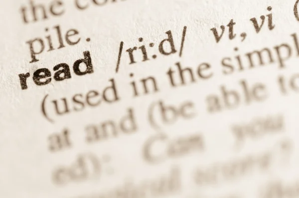 Dictionary definition of word read — Stock Photo, Image