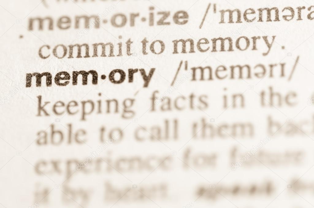 Dictionary definition of word memory 
