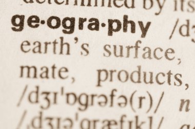 Word Coğrafya sözlük tanımı 