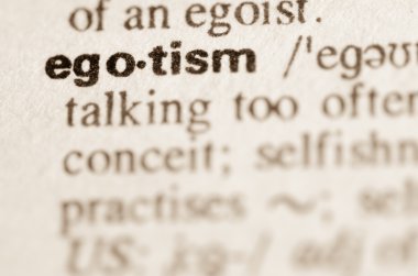 Word egotizm sözlük tanımı 