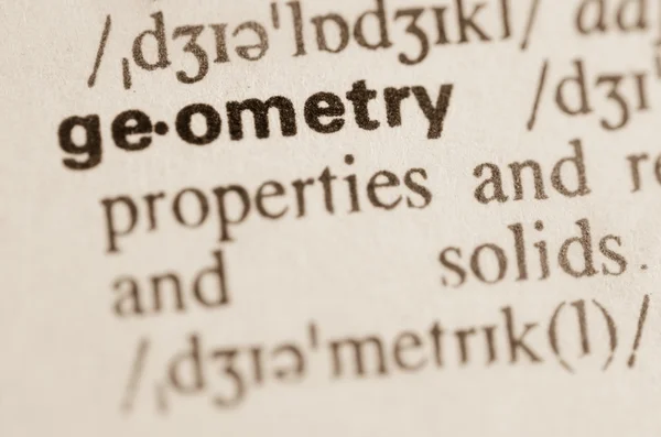 Dictionary definition of word geometry — Stock Photo, Image