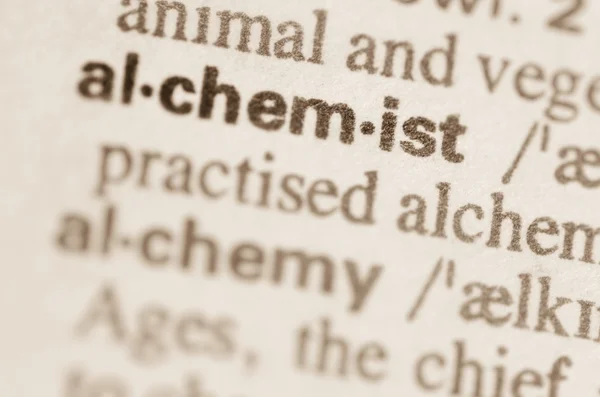 Słownikowej definicji wyrazu alchemika — Zdjęcie stockowe