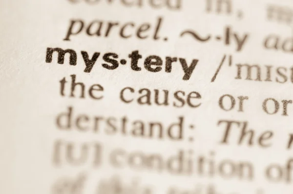 Dicionário definição de palavra mistério — Fotografia de Stock