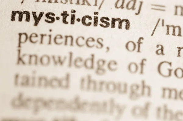 Dictionary definition of word mysticism — Stock Photo, Image