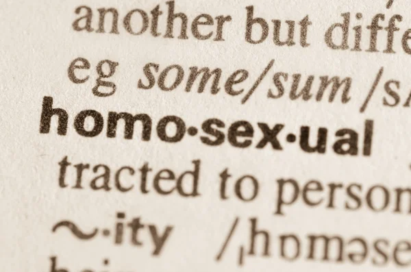 Dictionary definition of word homosexual — Stock Photo, Image