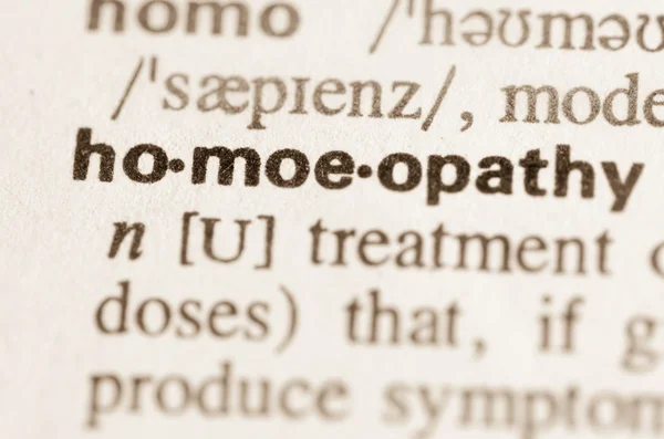 Словарное определение слова гомеопатия Стоковое Изображение