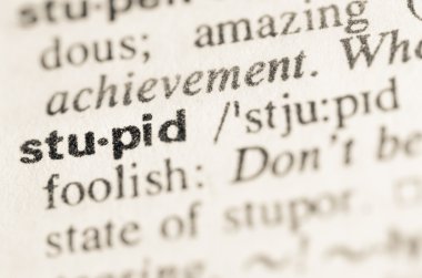 Word aptal sözlük tanımı 