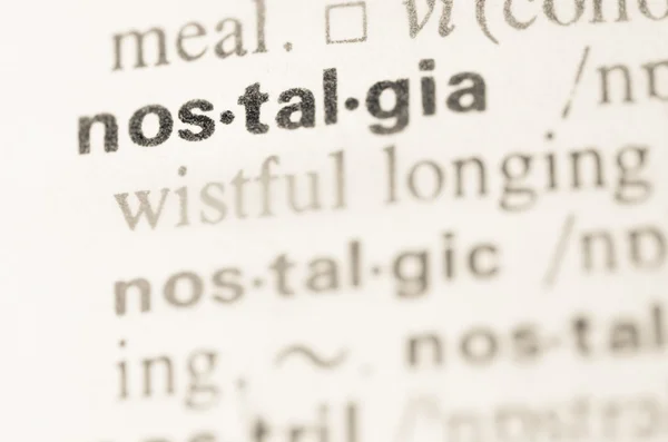 Dictionary definition of word nostalgia — Stock Photo, Image