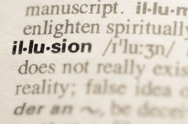 Dictionary definition of word illusion — Stock Photo, Image