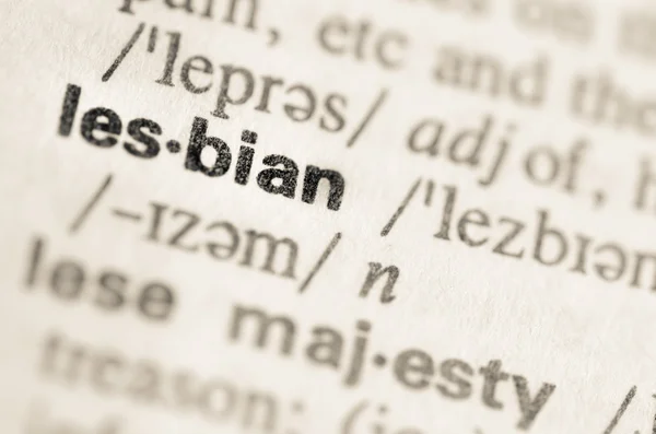 Dictionary definition of word lesbian — Stock Photo, Image