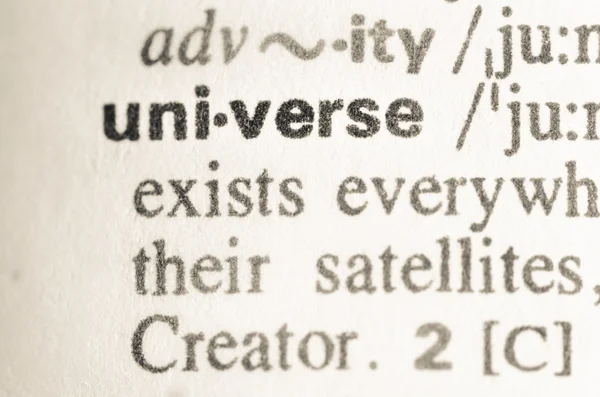 Définition du mot univers dans le dictionnaire — Photo