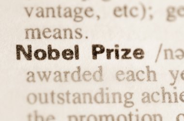 Dictionary definition of word Nobel Prize  clipart