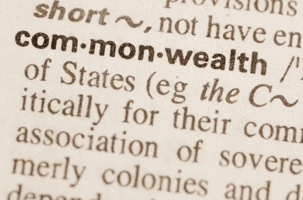 Dictionary definition of word commonwealth — Stock Photo, Image