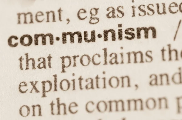 Woordenboekdefinitie van het woord communisme — Stockfoto