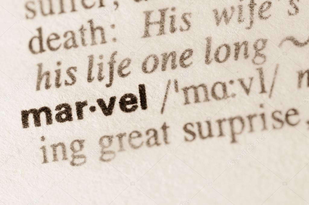 Dictionary definition of word marvel
