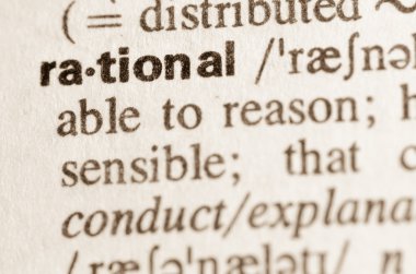 Rasyonel kelimenin sözlük tanımı 