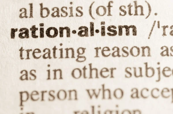 Dictionary definition of word rationalism — Stock Photo, Image